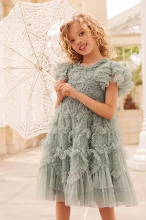Mummy & Me | Kids Responsibly Sourced^Needle & Thread Amorette Kids Dress Green