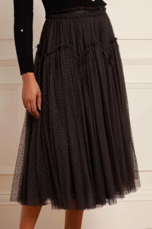 Responsibly Sourced | Skirts^Needle & Thread Arabesque Midaxi Skirt Black