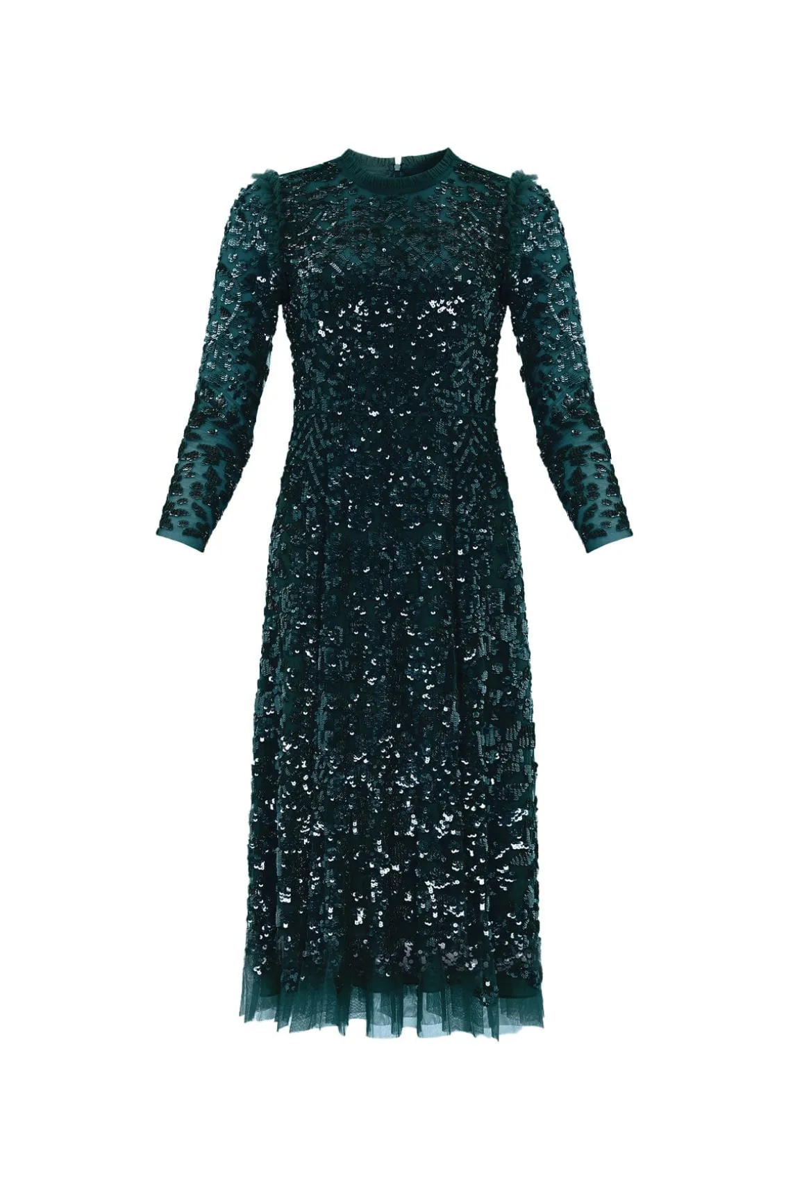 Evening Dresses | Embellished Dresses^Needle & Thread Aurelia Long Sleeve Ballerina Dress Green