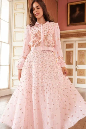 Responsibly Sourced | Skirts^Needle & Thread Autumn Leaves Ballerina Skirt Pink