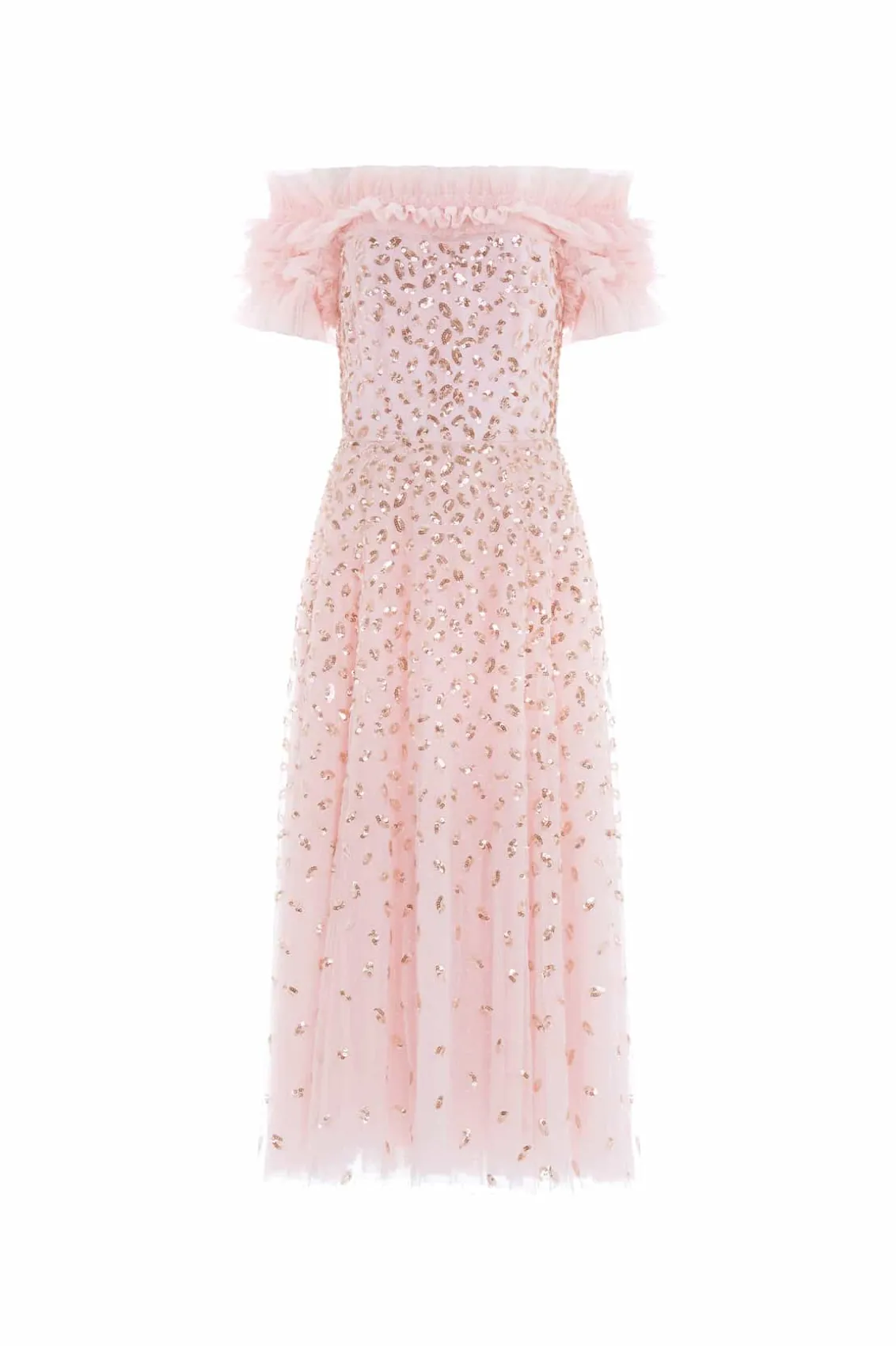 Mummy & Me | Embellished Dresses^Needle & Thread Autumn Leaves Off-Shoulder Ballerina Dress Pink