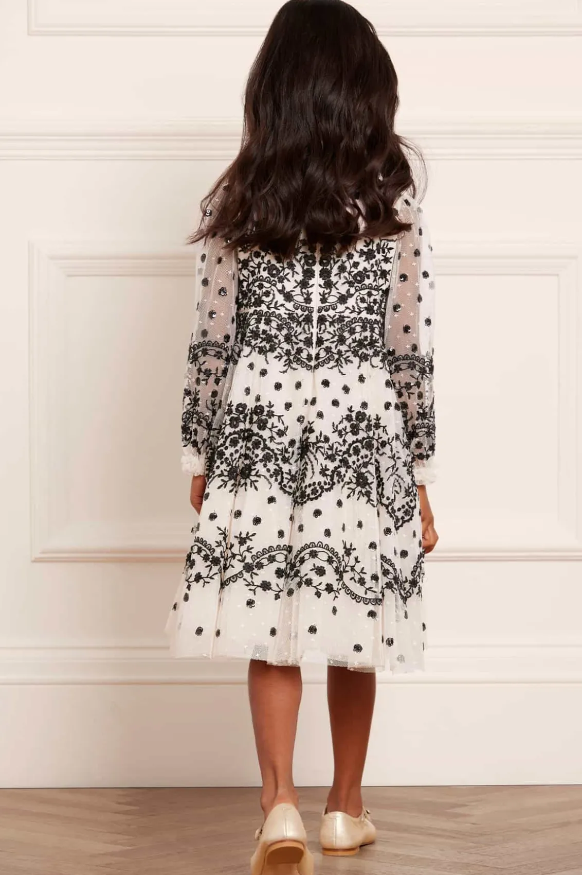 Mummy & Me | Kids Embroidered Dresses^Needle & Thread Beatrice Kids Dress Champagne