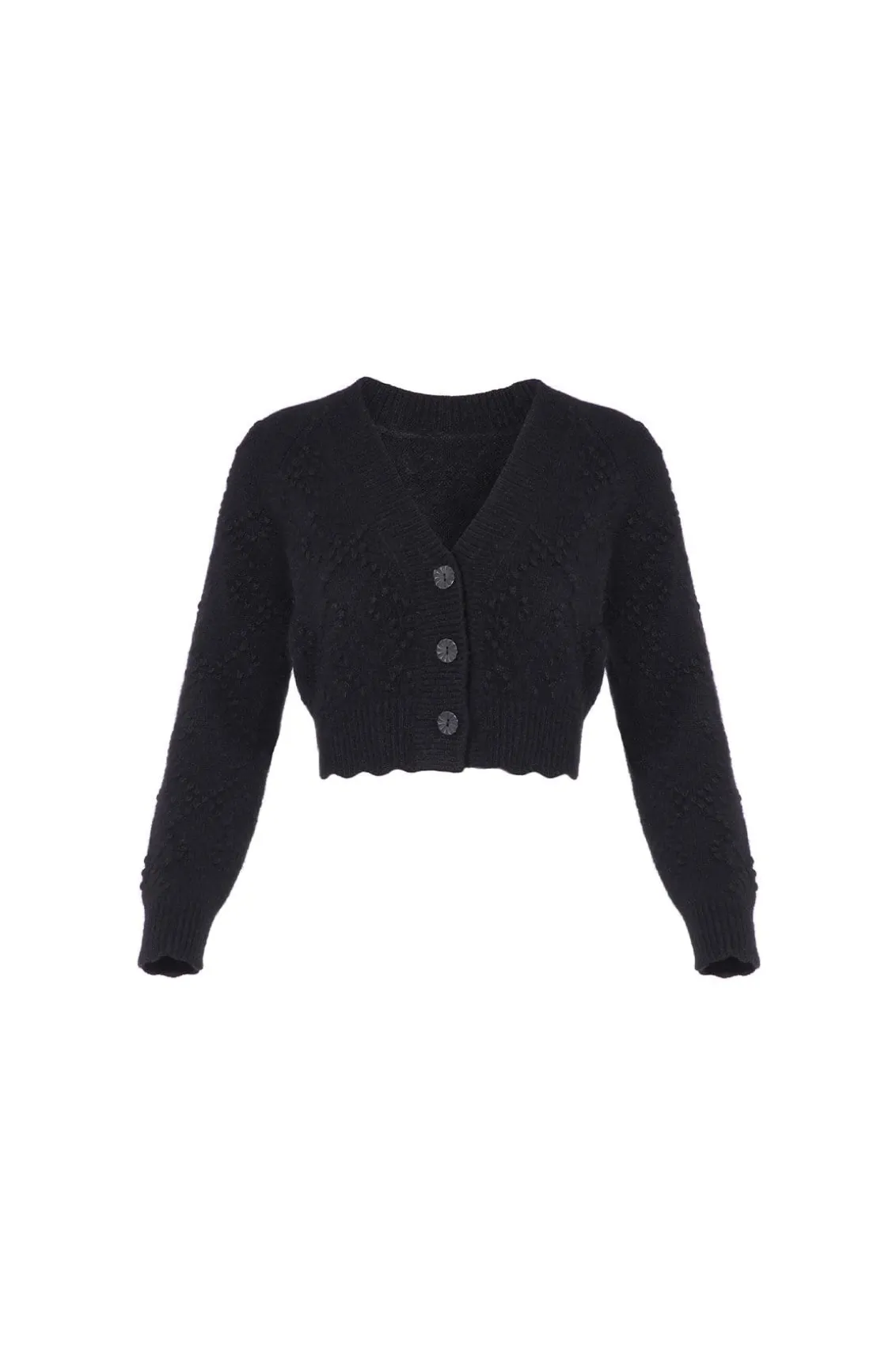 Knitwear | Exclusives^Needle & Thread Bow Stitch Cropped Cardigan Black