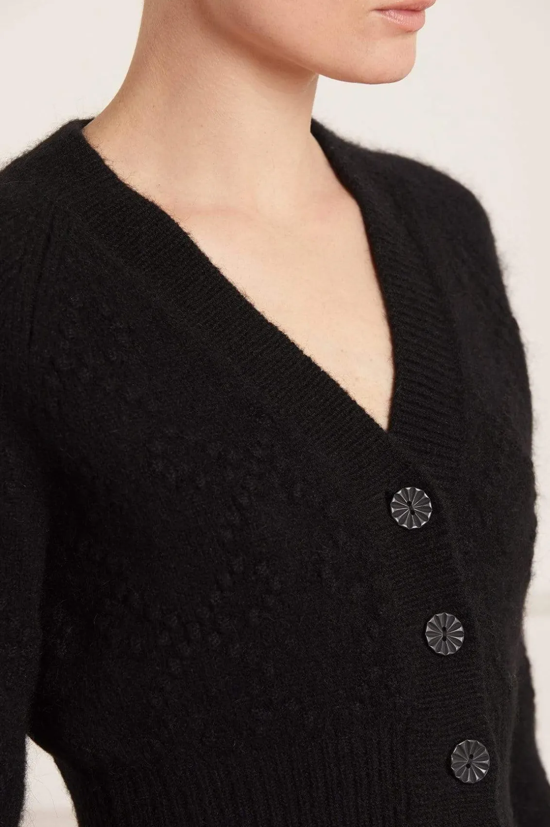 Knitwear | Exclusives^Needle & Thread Bow Stitch Cropped Cardigan Black