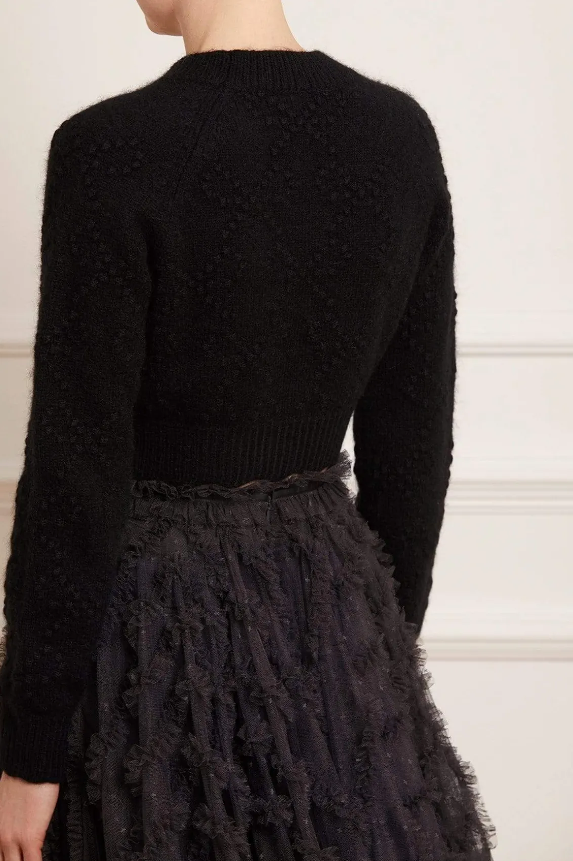 Knitwear | Exclusives^Needle & Thread Bow Stitch Cropped Cardigan Black