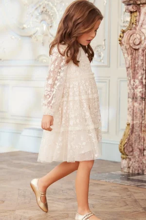 Mummy & Me | Flower Girl^Needle & Thread Celestia Ribbon Kids Dress Champagne