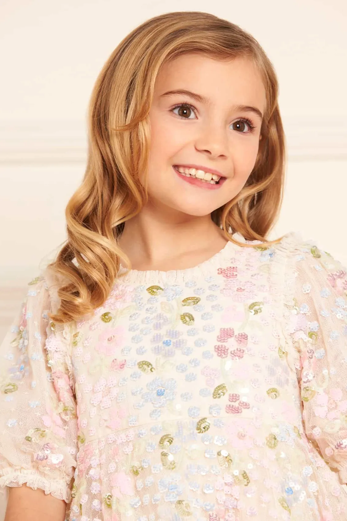 Mummy & Me | Flower Girl^Needle & Thread Confetti Gloss Kids Dress Champagne