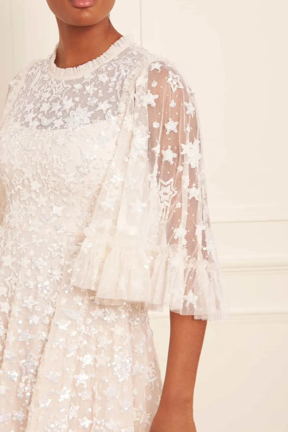 Bridal | Mummy & Me^Needle & Thread Constellation Gloss Ankle Gown Champagne