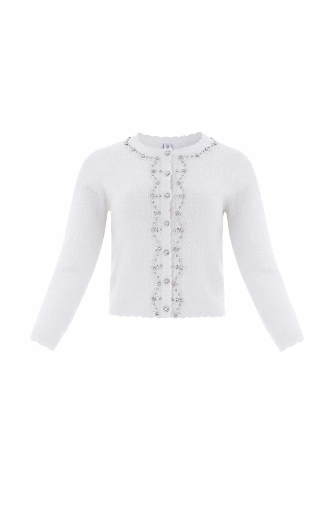 Wedding Wardrobe | Knitwear^Needle & Thread Crystal Border Short Cardigan Champagne