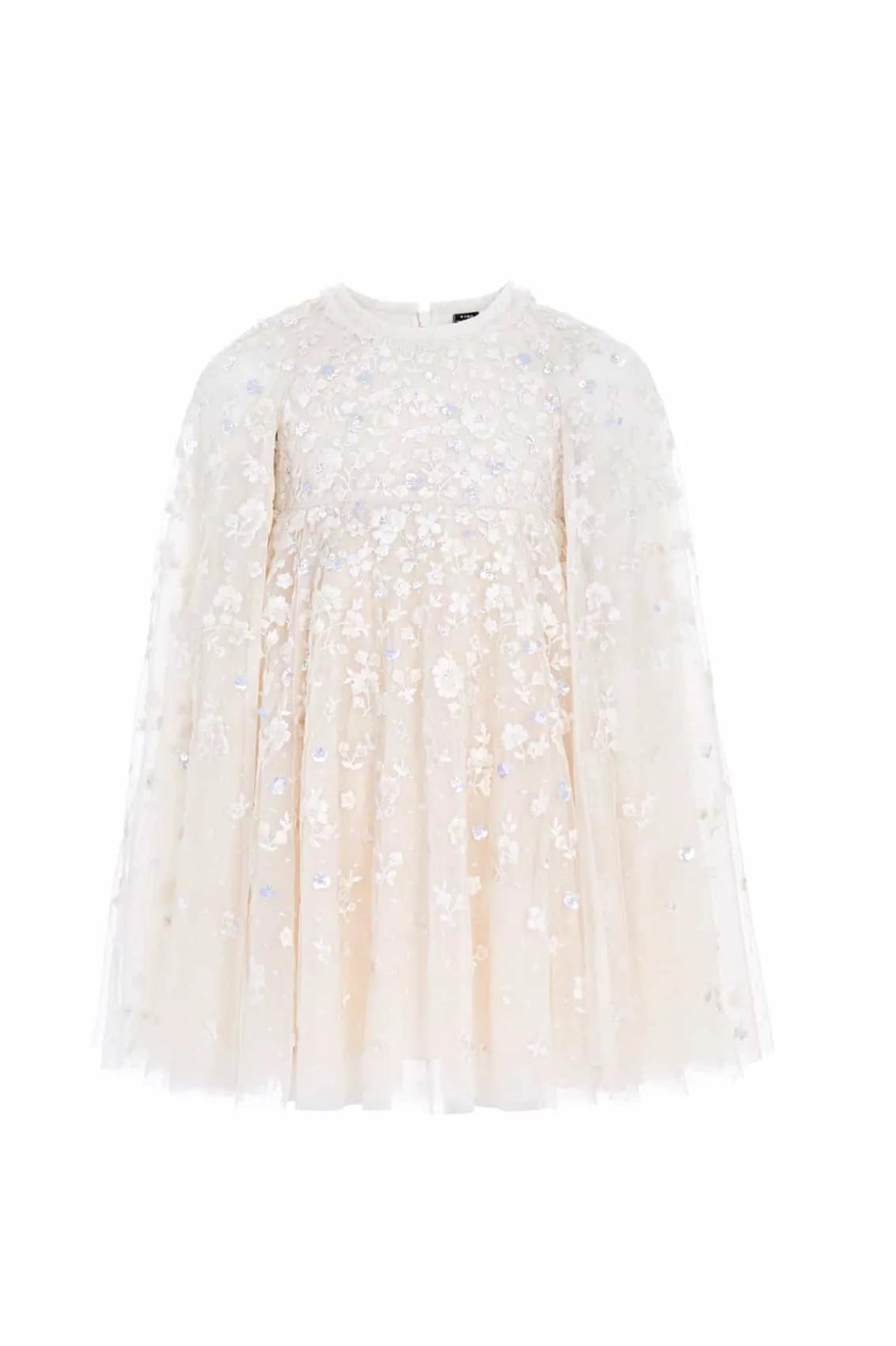 Mummy & Me | Flower Girl^Needle & Thread Dahlia Ditsy Cape Kids Dress Champagne