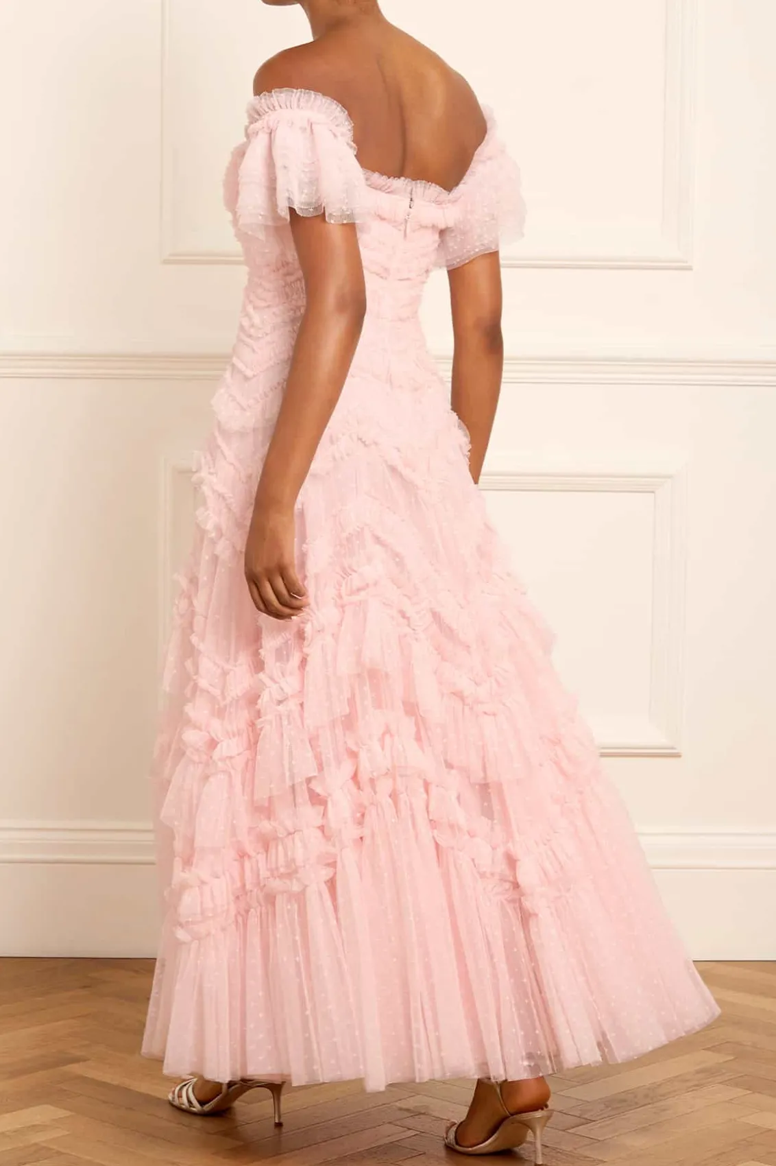 Evening Dresses | Responsibly Sourced^Needle & Thread Elia Off-Shoulder Gown Pink