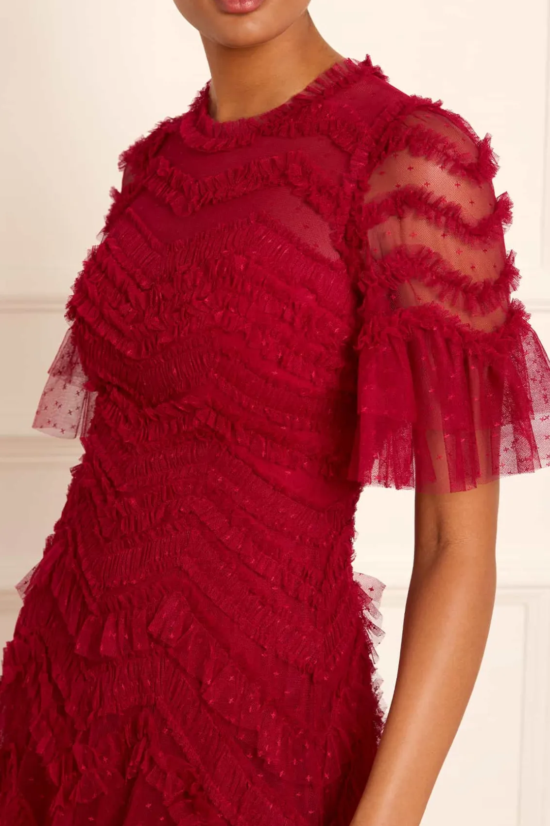 Mummy & Me | Evening Dresses^Needle & Thread Elia Short Sleeve Gown Red