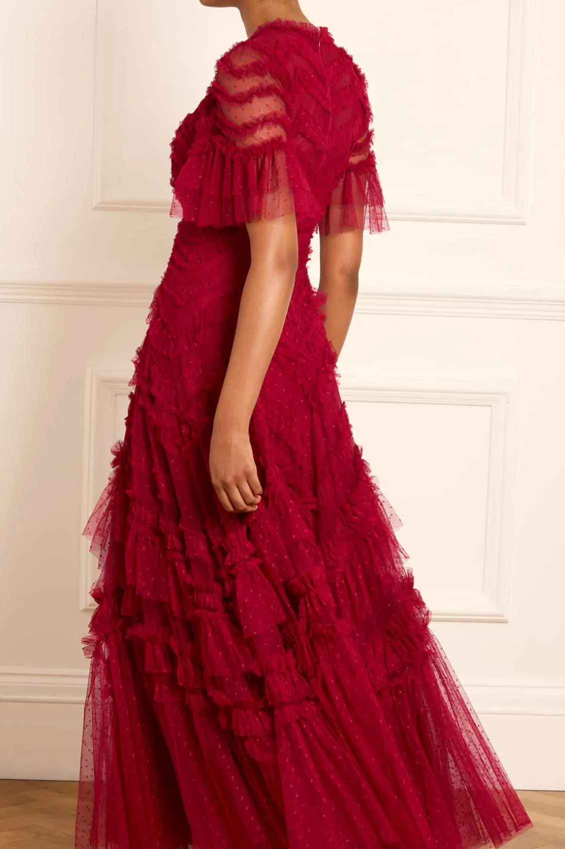 Mummy & Me | Evening Dresses^Needle & Thread Elia Short Sleeve Gown Red