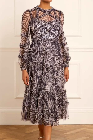 Wedding Guest | Evening Dresses^Needle & Thread Feather Ruffle Ballerina Dress Blue