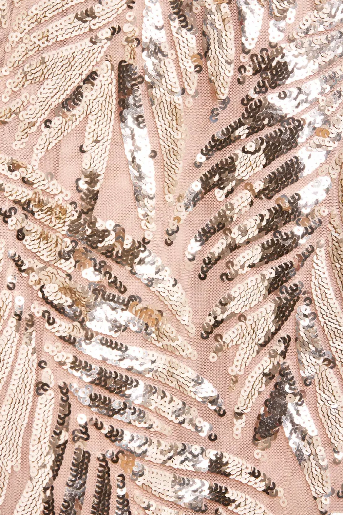 Evening Dresses | Embellished Dresses^Needle & Thread Feather Sequin Strapless Ballerina Dress Beige