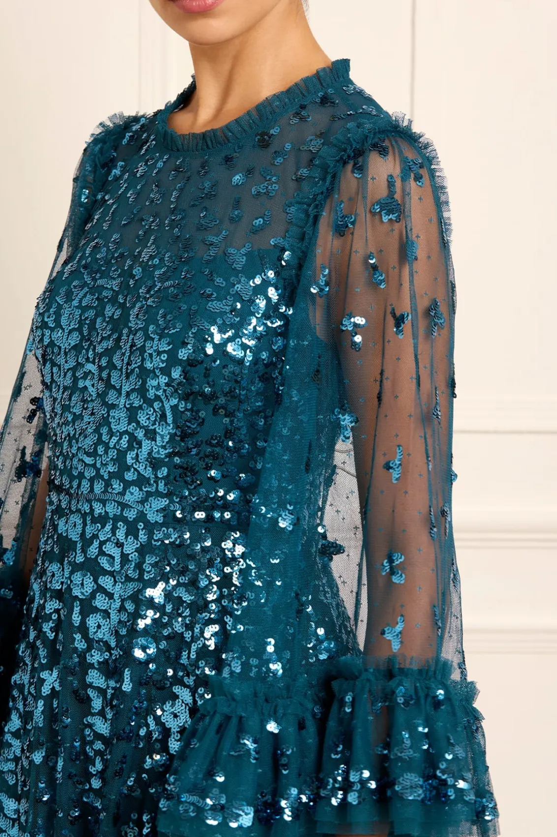 Evening Dresses | Embellished Dresses^Needle & Thread Fern Ankle Gown Blue