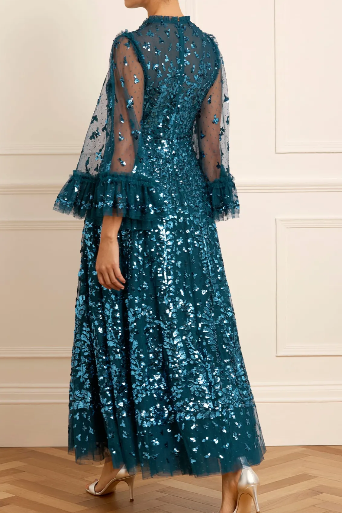 Evening Dresses | Embellished Dresses^Needle & Thread Fern Ankle Gown Blue
