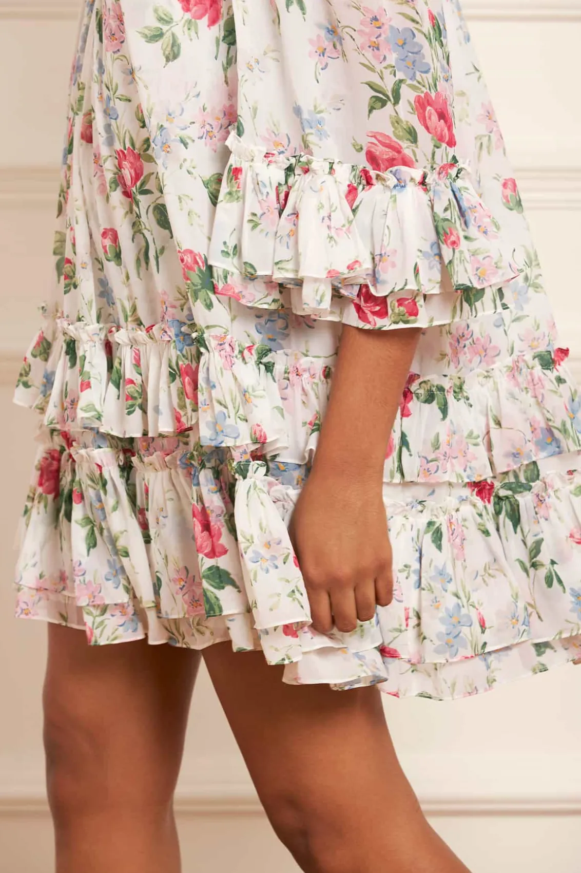 Mini Dresses^Needle & Thread Floral Fantasy Chiffon Off-Shoulder Micro Mini Dress Multi