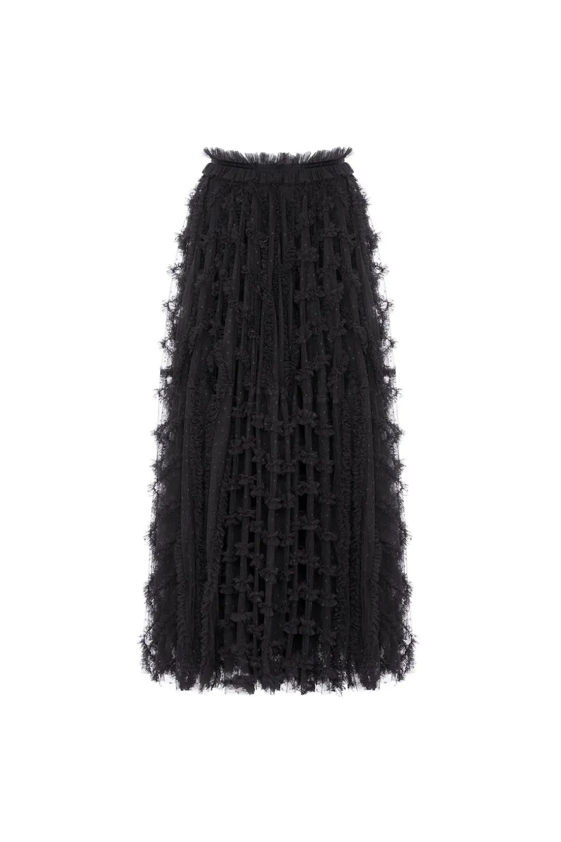 Exclusives | Skirts^Needle & Thread Florence Ruffle Ankle Skirt Black
