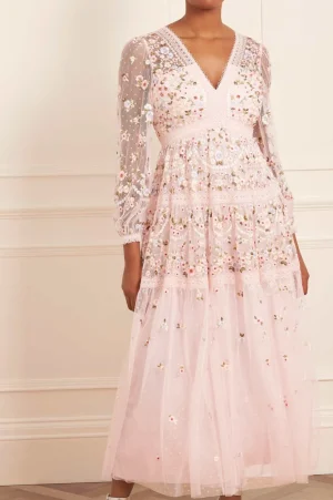 Bridesmaid | Mummy & Me^Needle & Thread Garland Ribbon Ankle Gown Pink