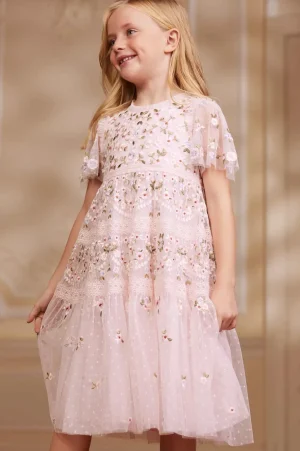 Mummy & Me | Flower Girl^Needle & Thread Garland Ribbon Kids Dress Pink