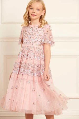 Flower Girl | Flower Girl^Needle & Thread Garland Ribbon Kids Dress Pink