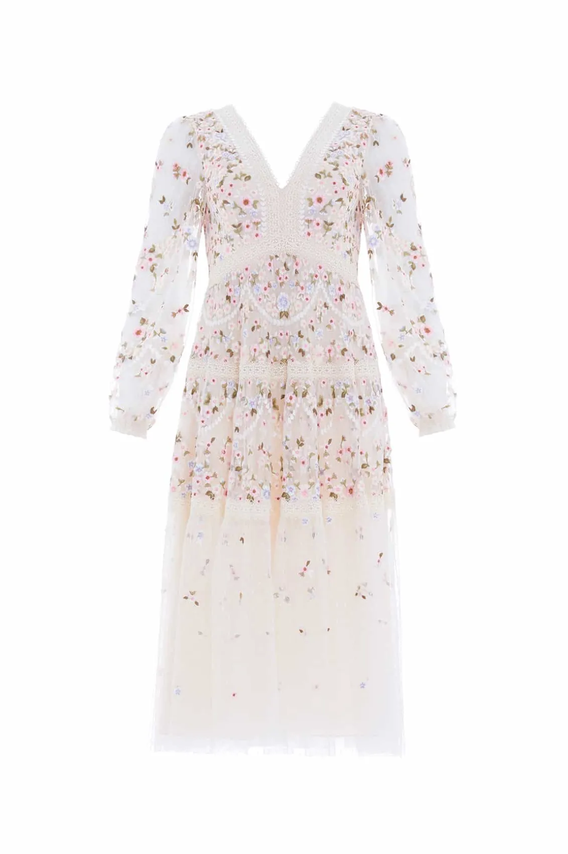 Mummy & Me | Evening Dresses^Needle & Thread Garland Ribbon Midaxi Dress Champagne