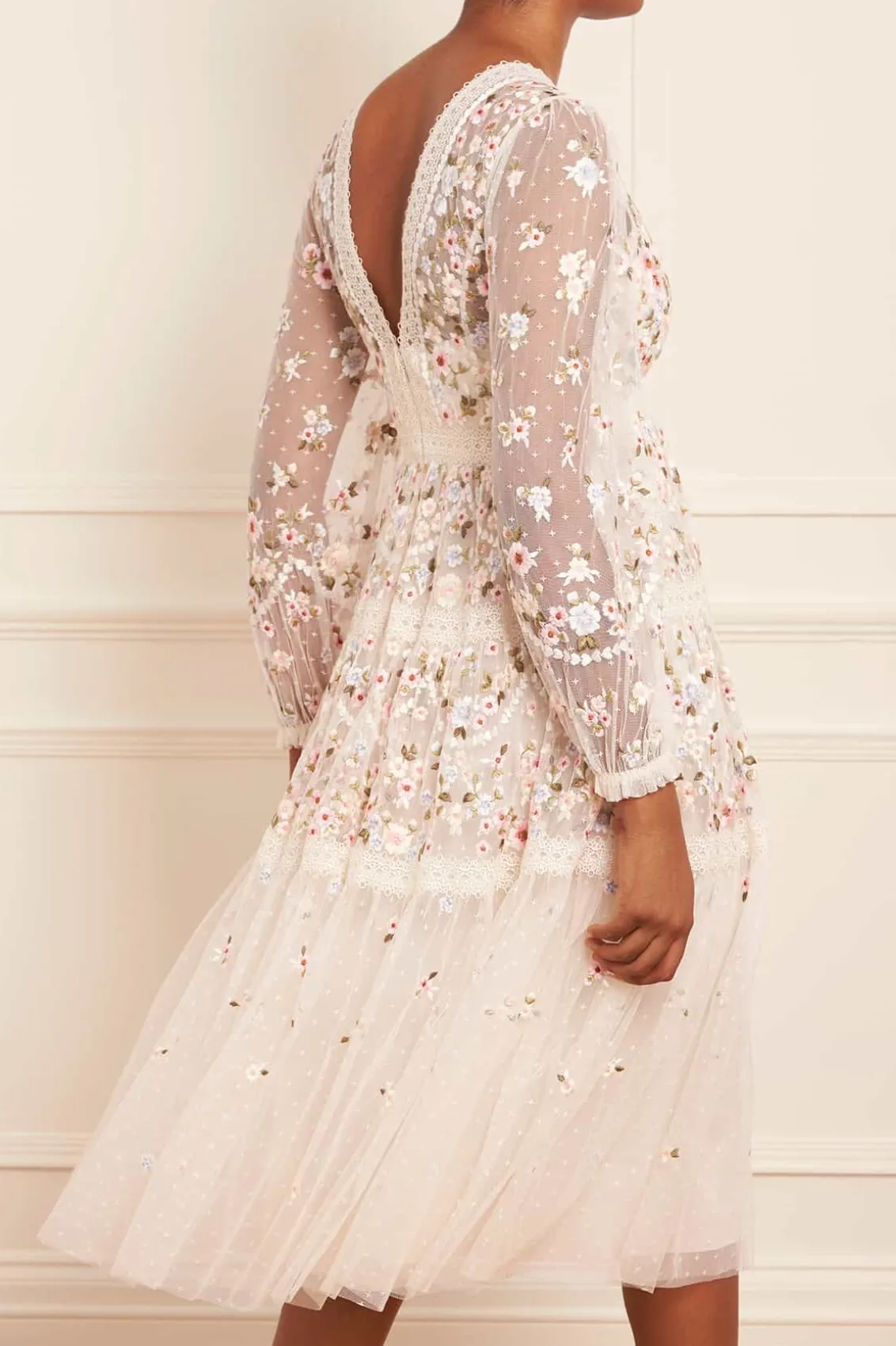 Mummy & Me | Evening Dresses^Needle & Thread Garland Ribbon Midaxi Dress Champagne