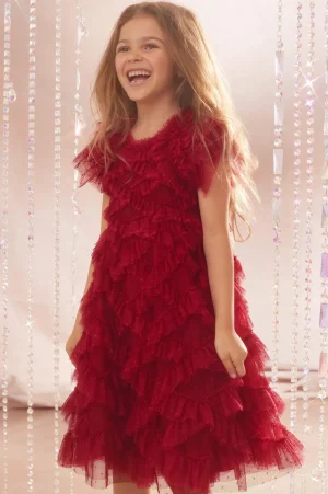 Kids Exclusives^Needle & Thread Genevieve Kids Dress Red