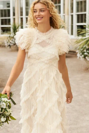 Bridal | Mummy & Me^Needle & Thread Genevieve Ruffle Gown Champagne