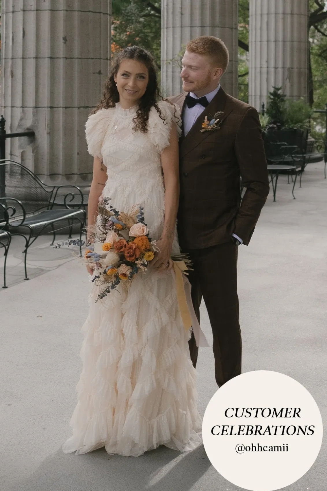 Bridal | Mummy & Me^Needle & Thread Genevieve Ruffle Gown Champagne