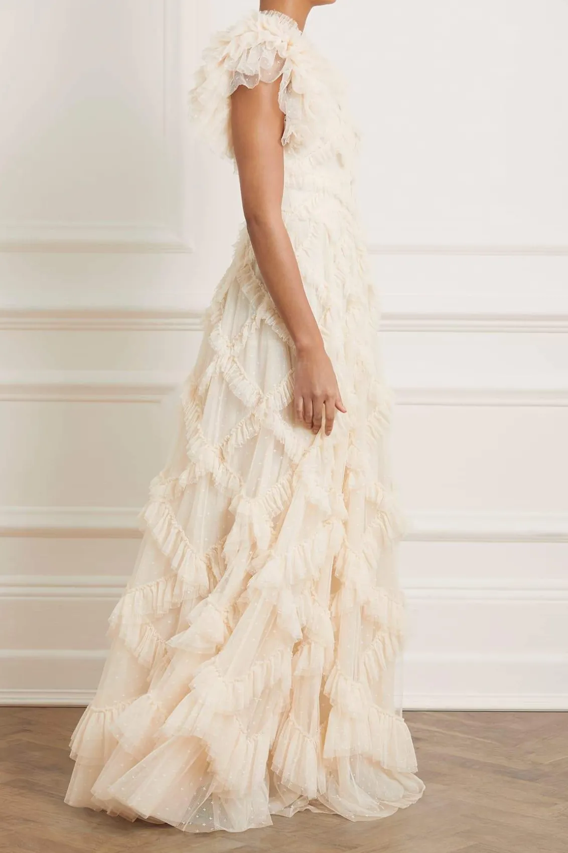 Bridal | Mummy & Me^Needle & Thread Genevieve Ruffle Gown Champagne