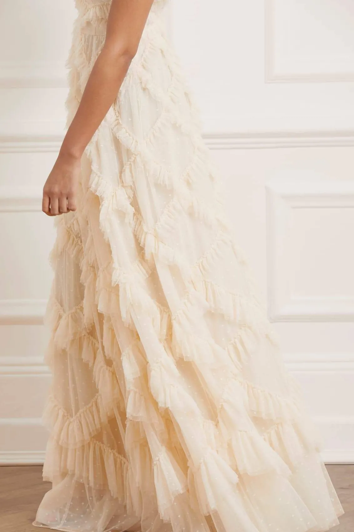 Bridal | Mummy & Me^Needle & Thread Genevieve Ruffle Gown Champagne