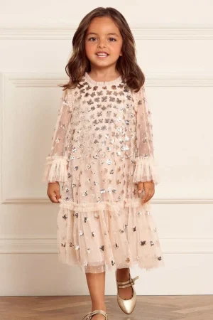 Mummy & Me | Kids Embellished Dresses^Needle & Thread Glisten Kids Dress Beige