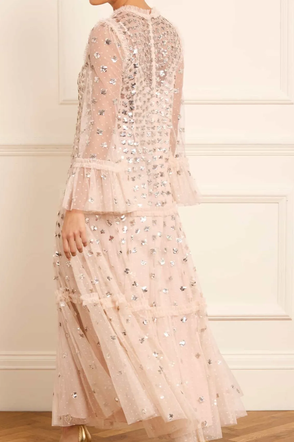 Mummy & Me | Evening Dresses^Needle & Thread Glisten Tiered Ankle Gown Beige