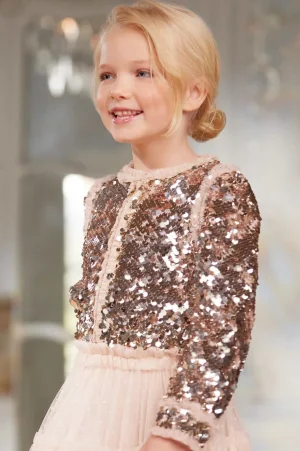 Kids Responsibly Sourced^Needle & Thread Hallie Kids Bomber Jacket Silver