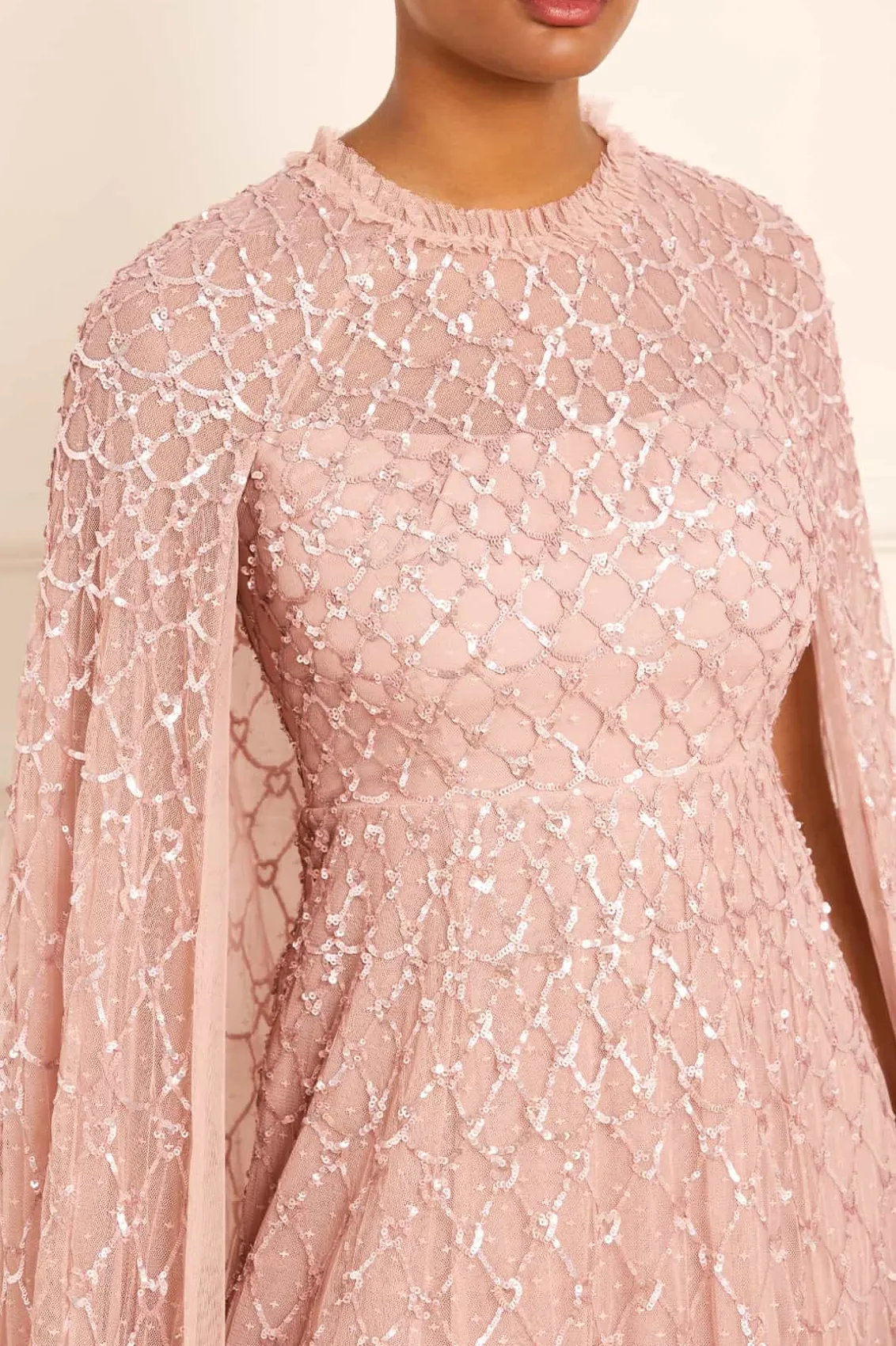 Evening Dresses | Embellished Dresses^Needle & Thread Heart Lattice Ankle Gown Pink