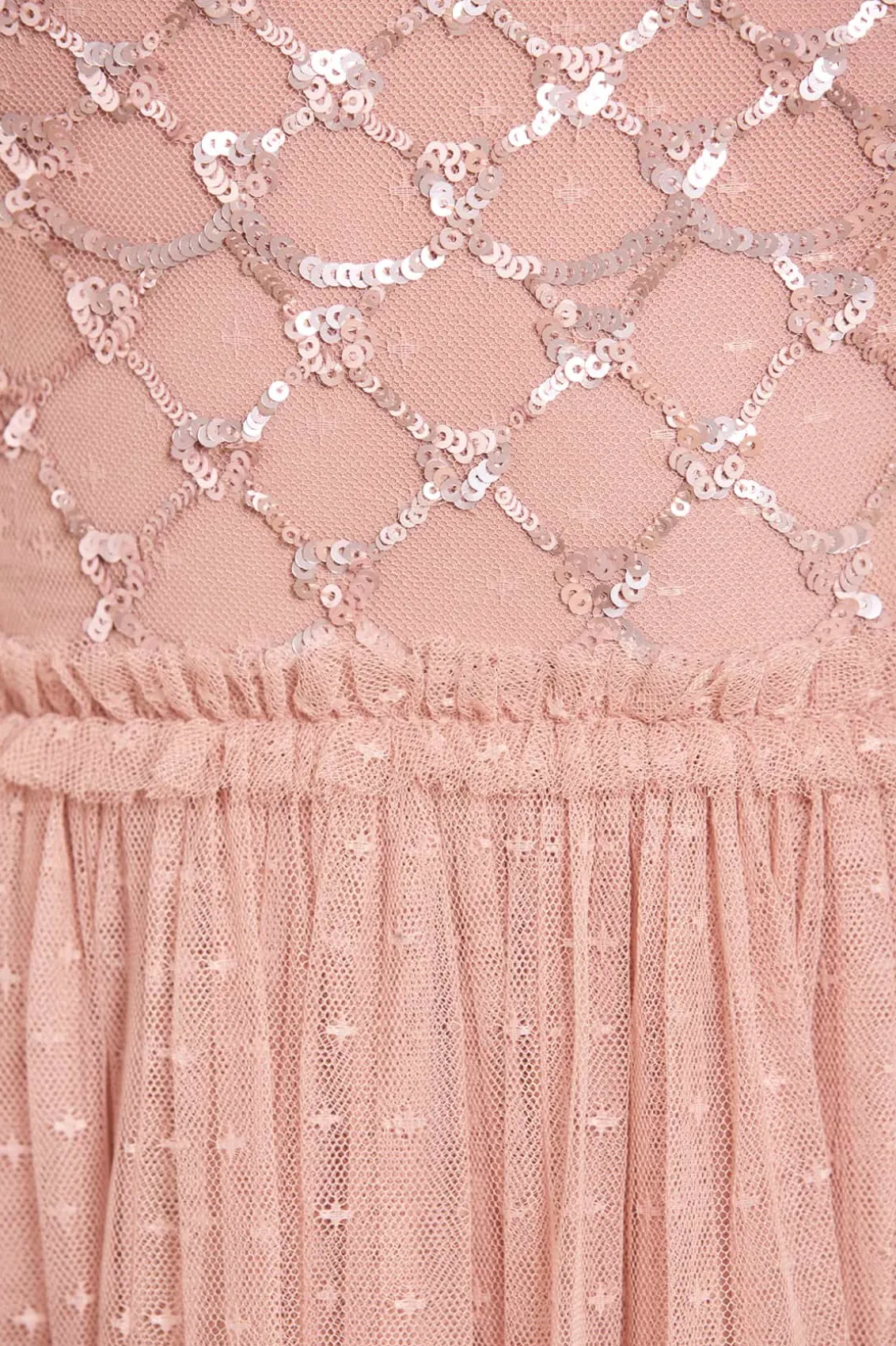 Bridesmaid | Evening Dresses^Needle & Thread Heart Lattice Bodice Cape Ankle Gown Pink