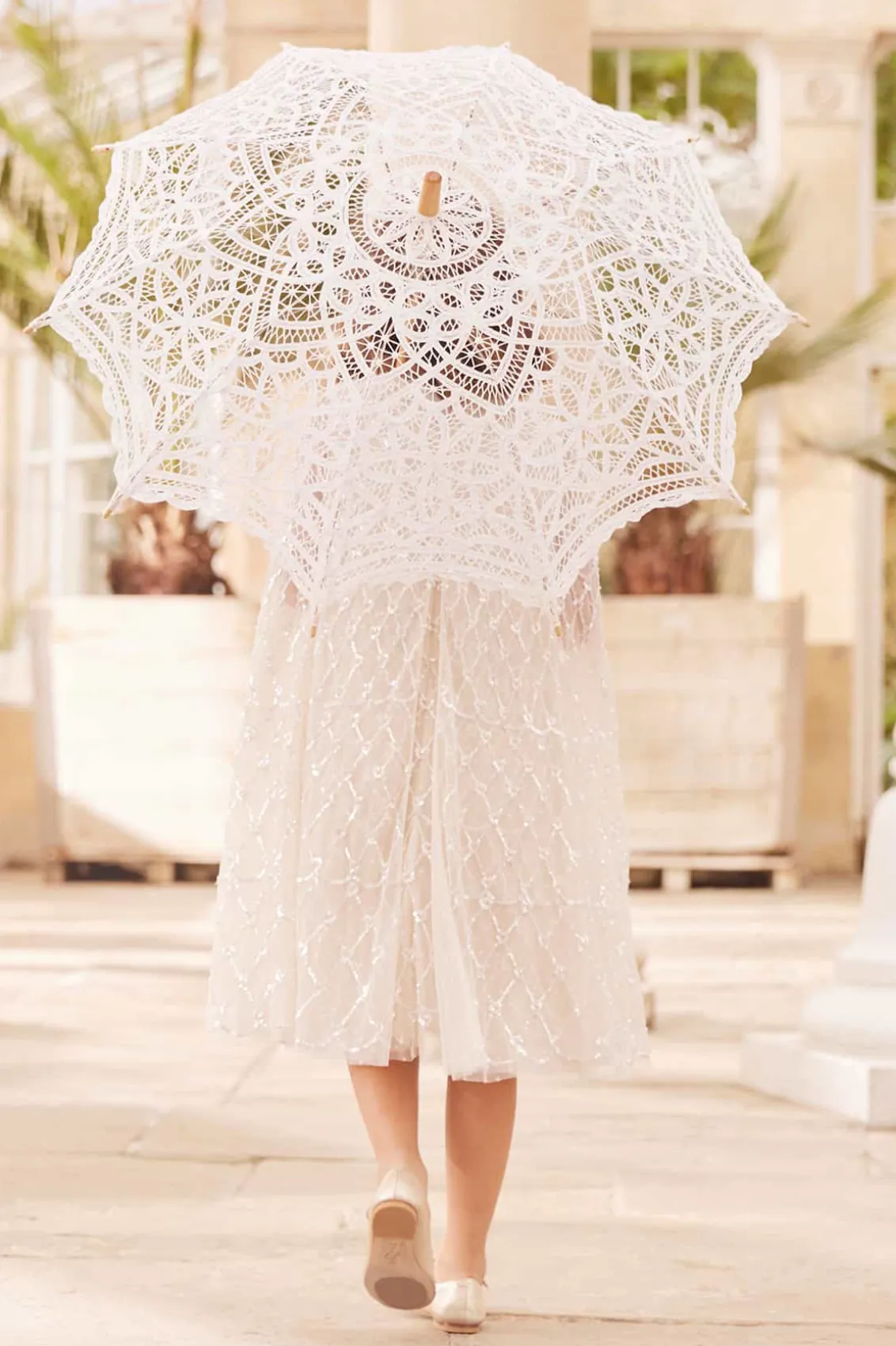 Mummy & Me | Flower Girl^Needle & Thread Heart Lattice Cape Kids Dress Champagne