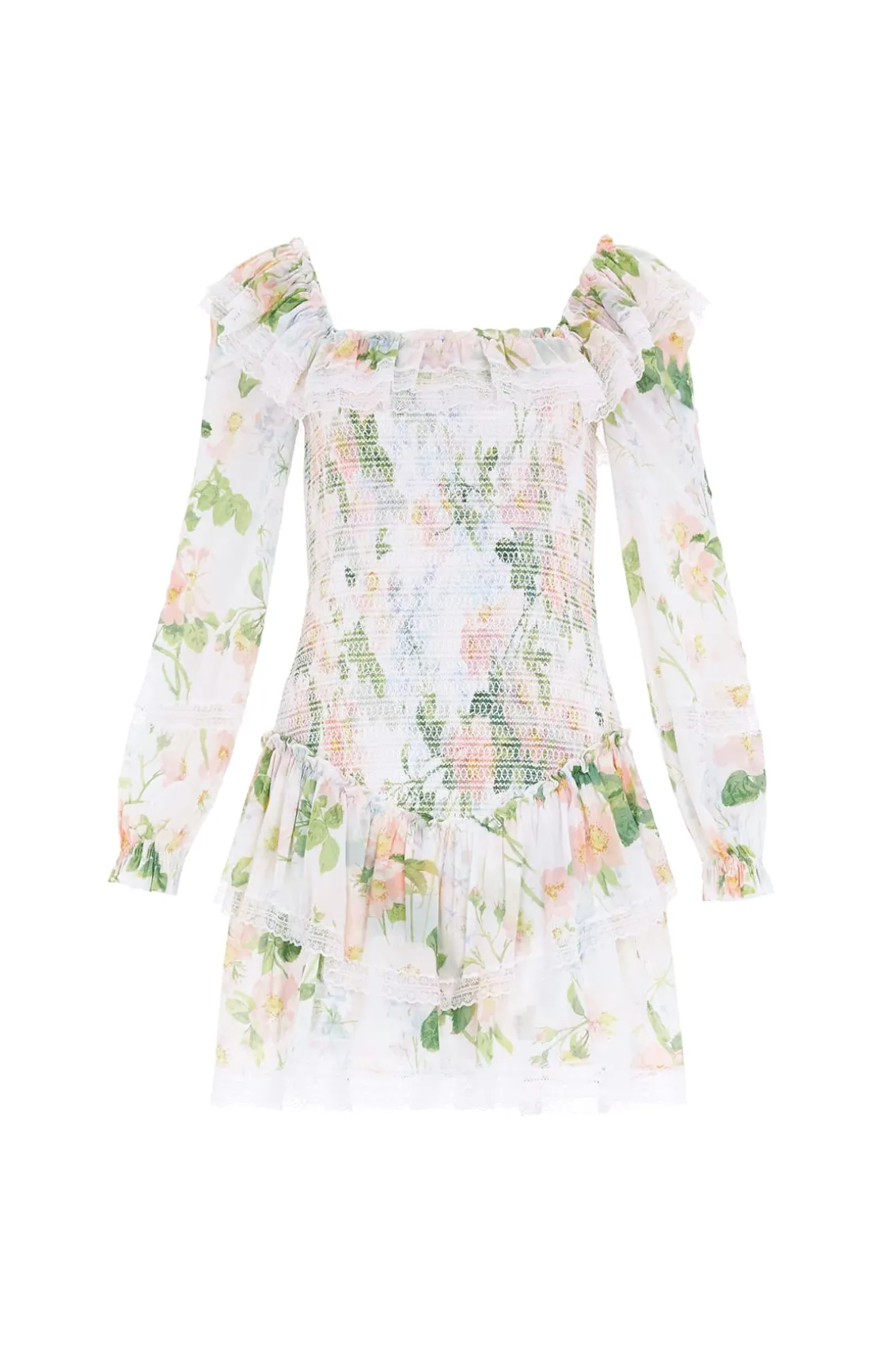 Mini Dresses^Needle & Thread Immortal Rose Poppy Smocked Micro Mini Dress Multi