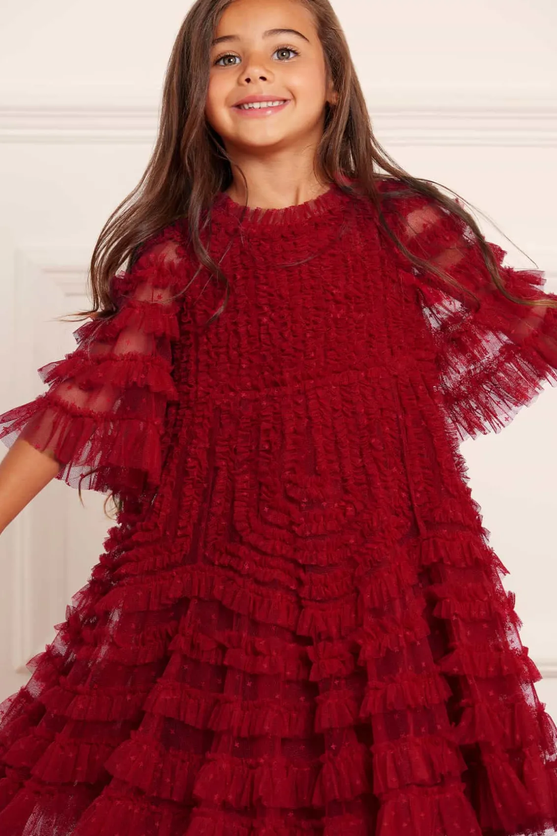 Mummy & Me | Kids Responsibly Sourced^Needle & Thread La Vie En Rose Kids Dress Red