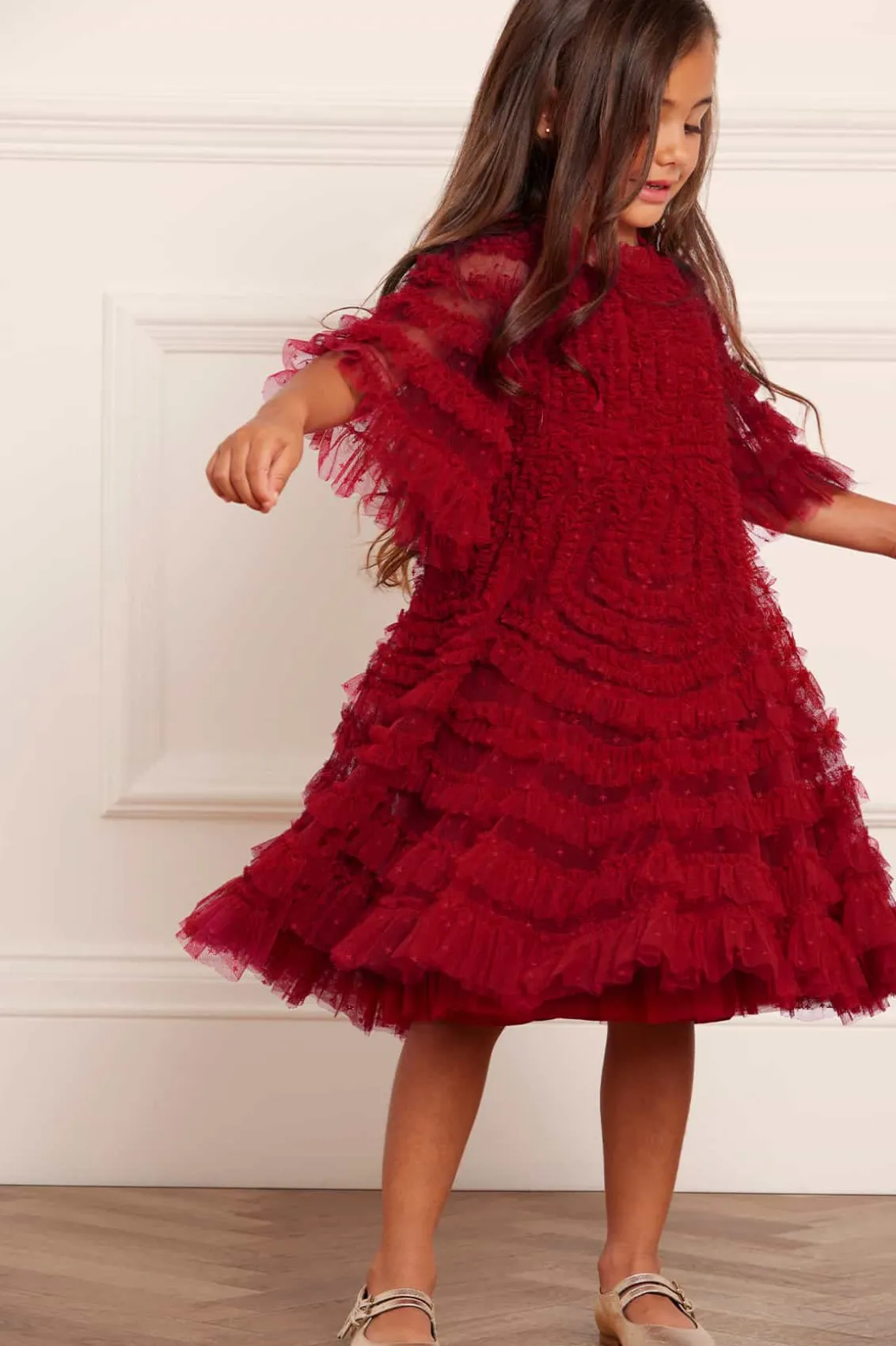 Mummy & Me | Kids Responsibly Sourced^Needle & Thread La Vie En Rose Kids Dress Red