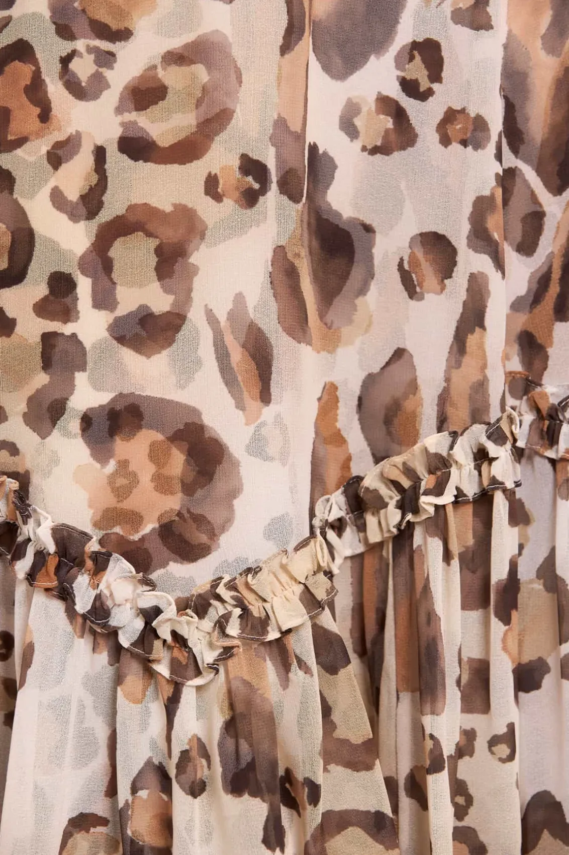 Day Dresses | Printed Dresses^Needle & Thread Leopard Sonata Georgette Ballerina Dress Multi