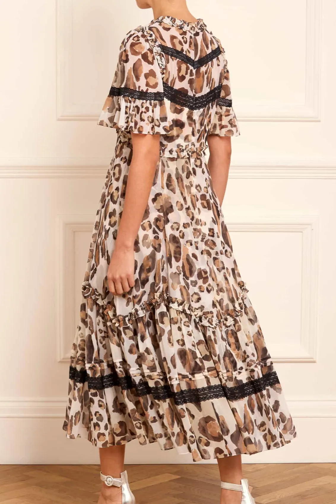 Day Dresses | Printed Dresses^Needle & Thread Leopard Sonata Georgette Ballerina Dress Multi