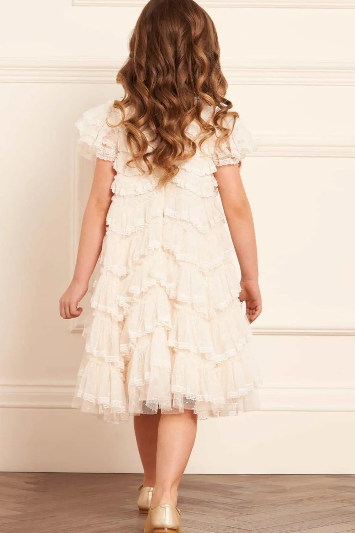 Mummy & Me | Flower Girl^Needle & Thread Libby Lace Kids Dress Champagne