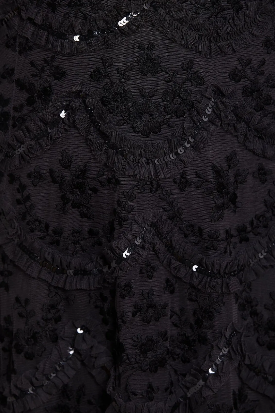 Evening Dresses | Embroidered Dresses^Needle & Thread Lily Bloom Ankle Gown Black