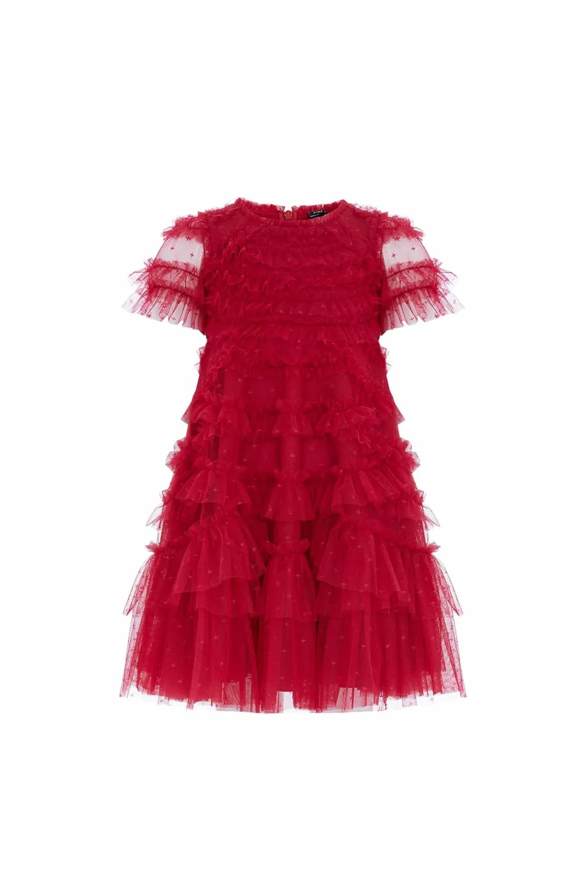 Kids Responsibly Sourced^Needle & Thread Marilla Ruffle Kids Dress Red