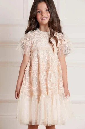 Mummy & Me | Flower Girl^Needle & Thread Midsummer Lace Kids Dress Champagne