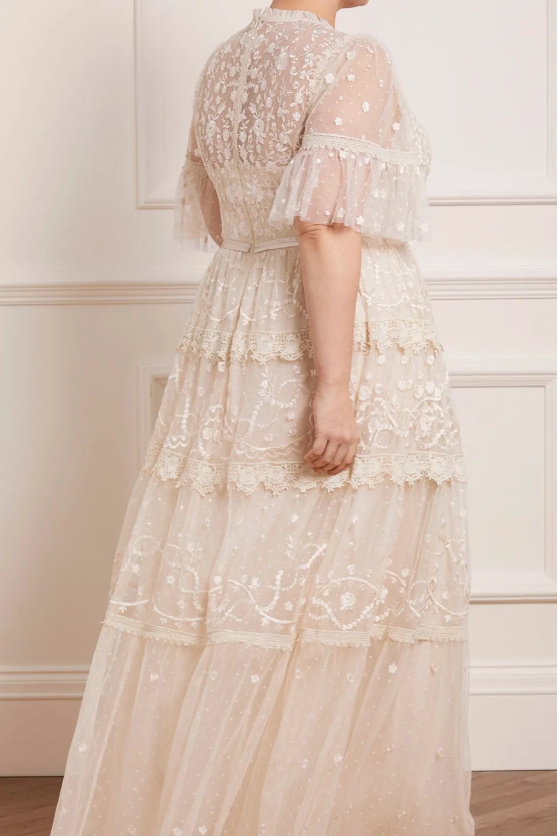 Bridal | Mummy & Me^Needle & Thread Midsummer Lace Round Neck Gown Champagne