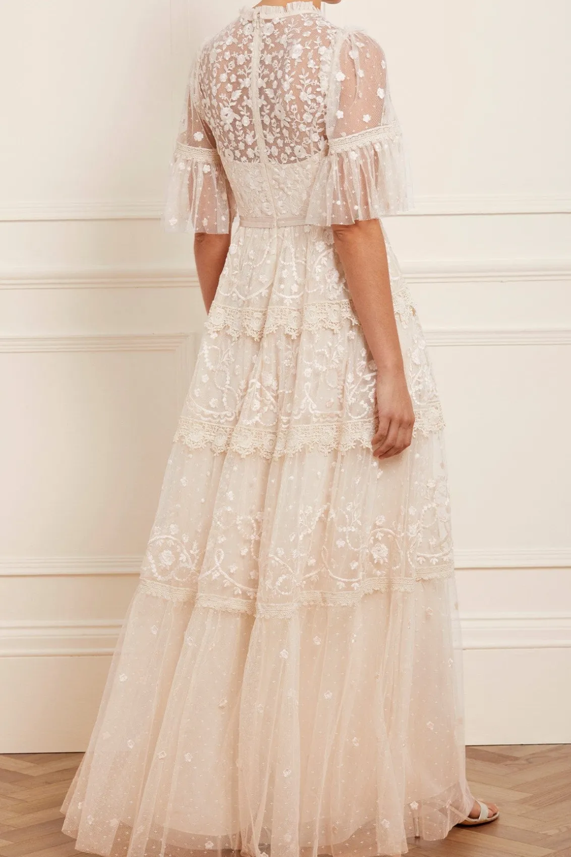Bridal | Mummy & Me^Needle & Thread Midsummer Lace Round Neck Gown Champagne